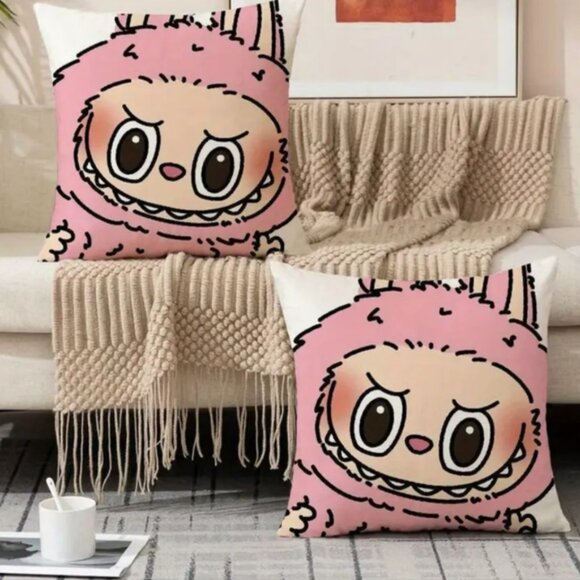 Labubu Other - Labubu Throw Pillow cover 18" × 18" (New)